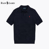 RL Cable-Knit Cotton Polo-Collar Sweater