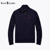RL Chunky Cable-Knit Cotton Quarter-Zip Sweater